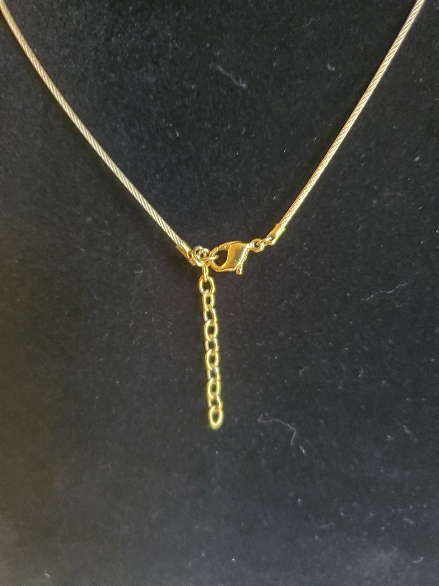 7.5" Monet Gold checkerboard and amber choker fashion necklace