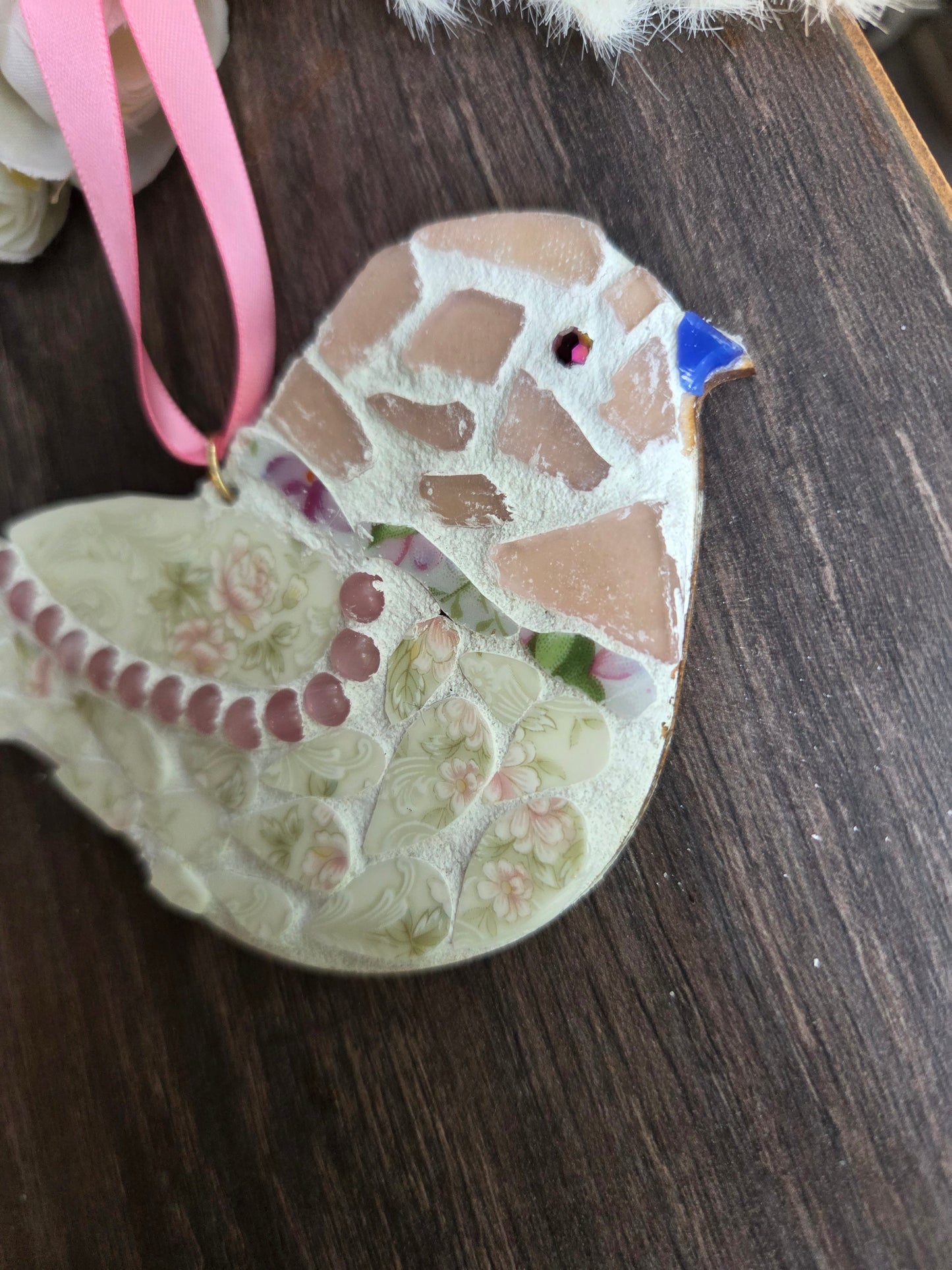 Mosaic Pink Bird