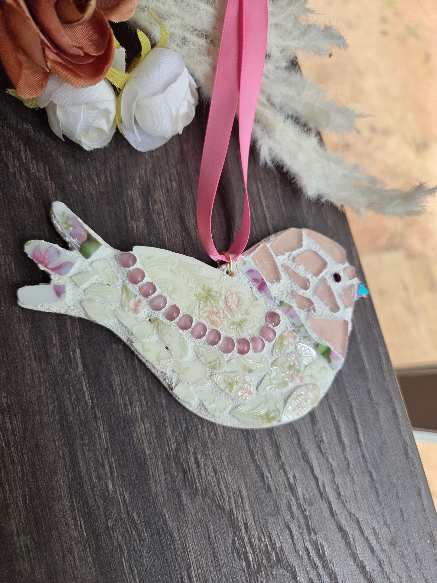 Mosaic Pink Bird