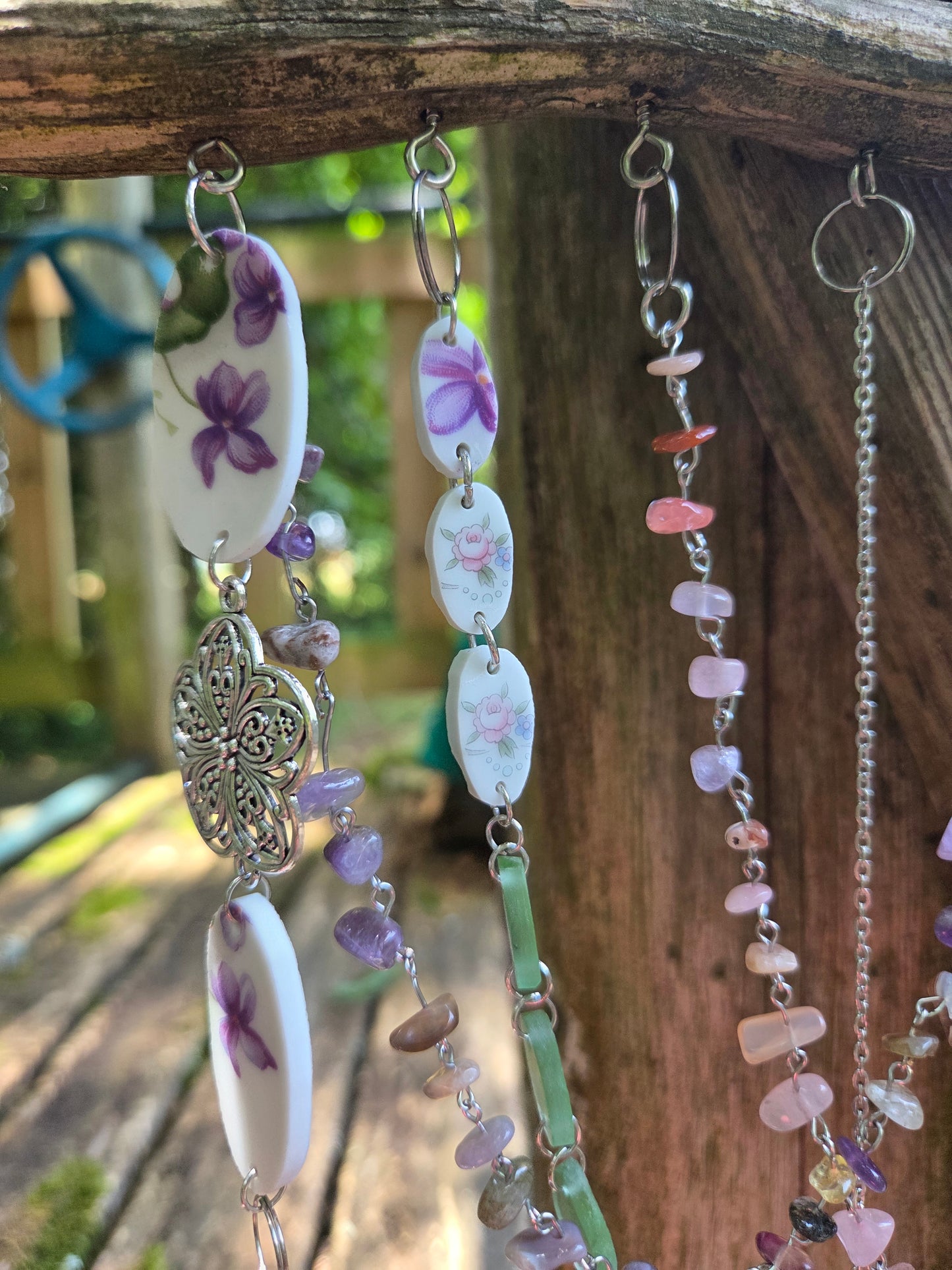 Violet Broken china suncatcher