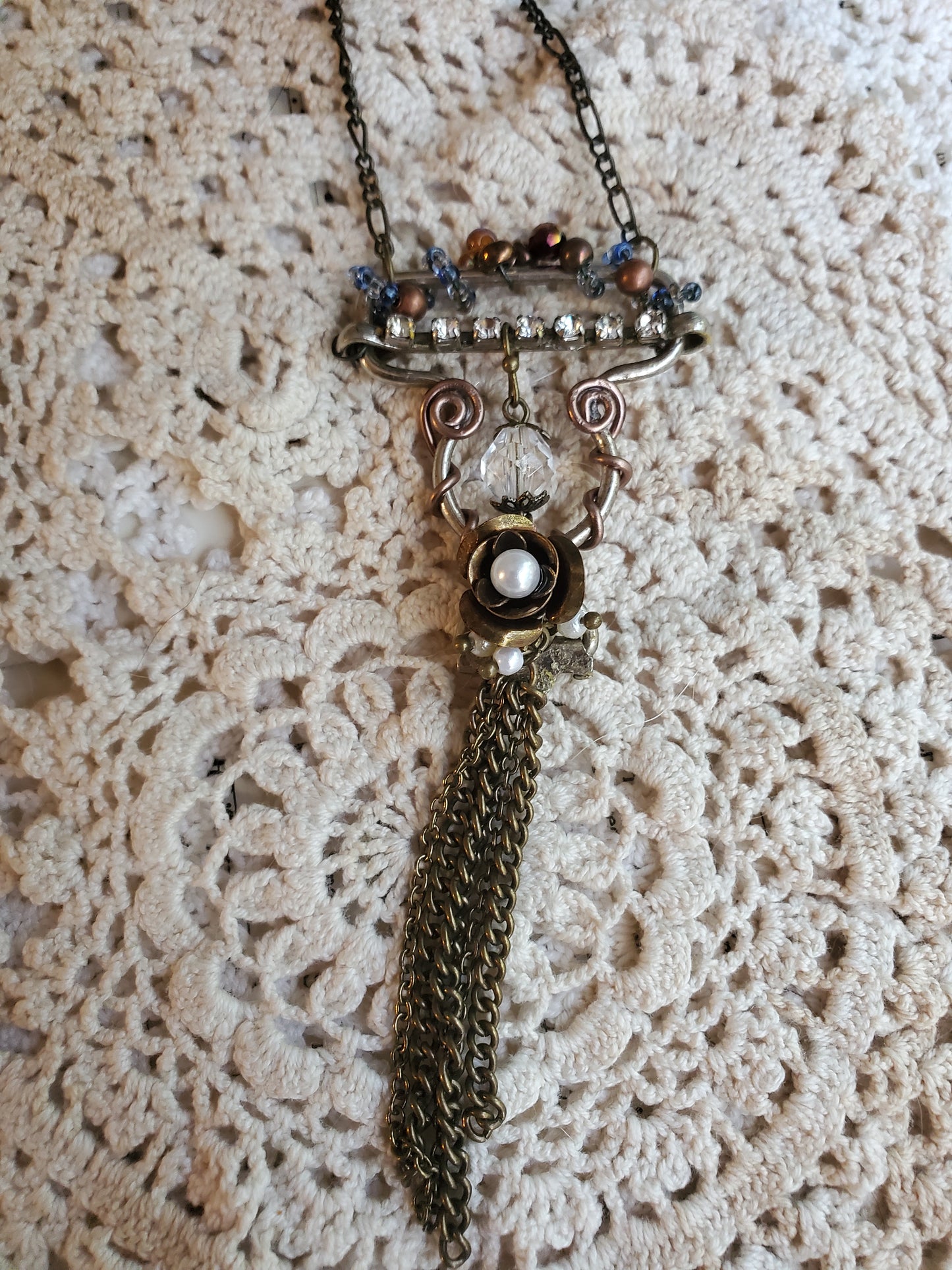 17" Upcycled Belt buckle Necklace