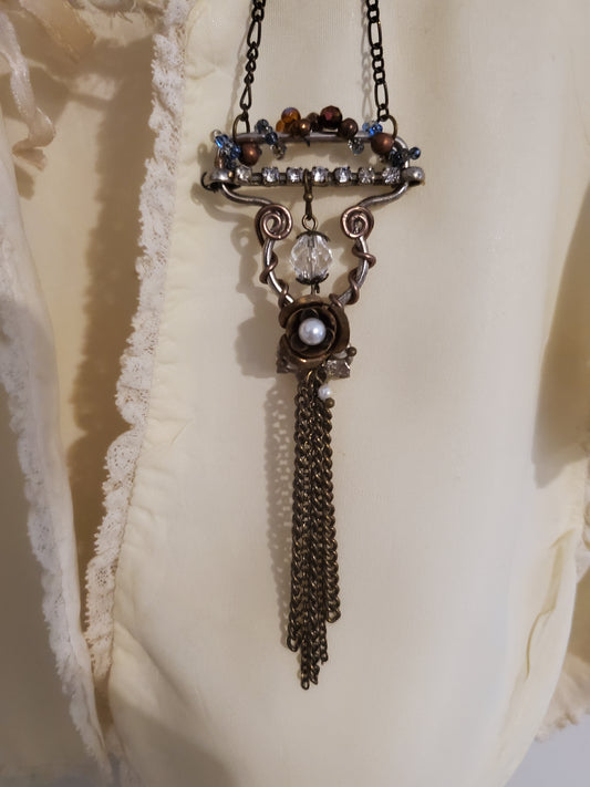 17" Upcycled Belt buckle Necklace
