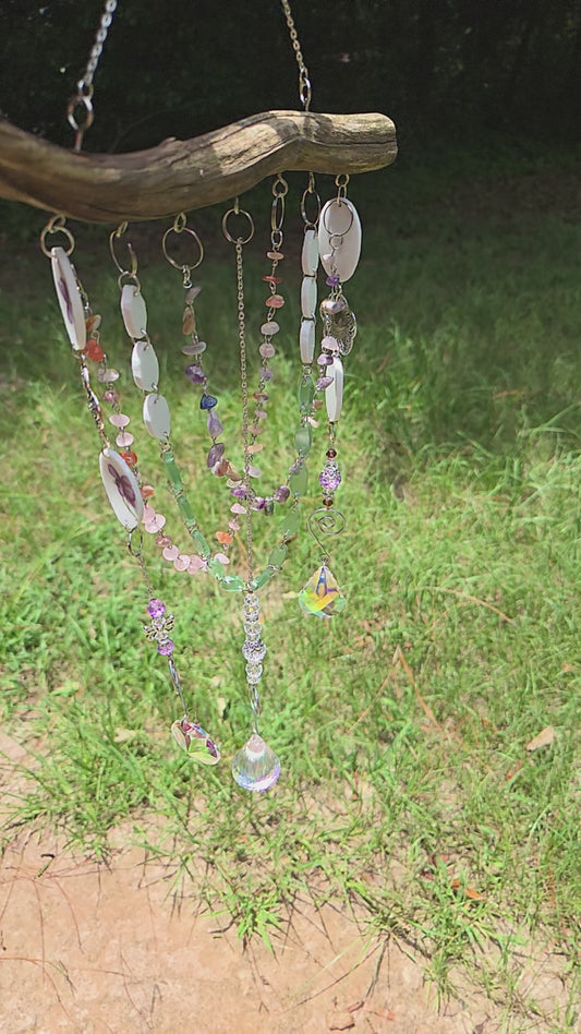 Violet Broken china suncatcher