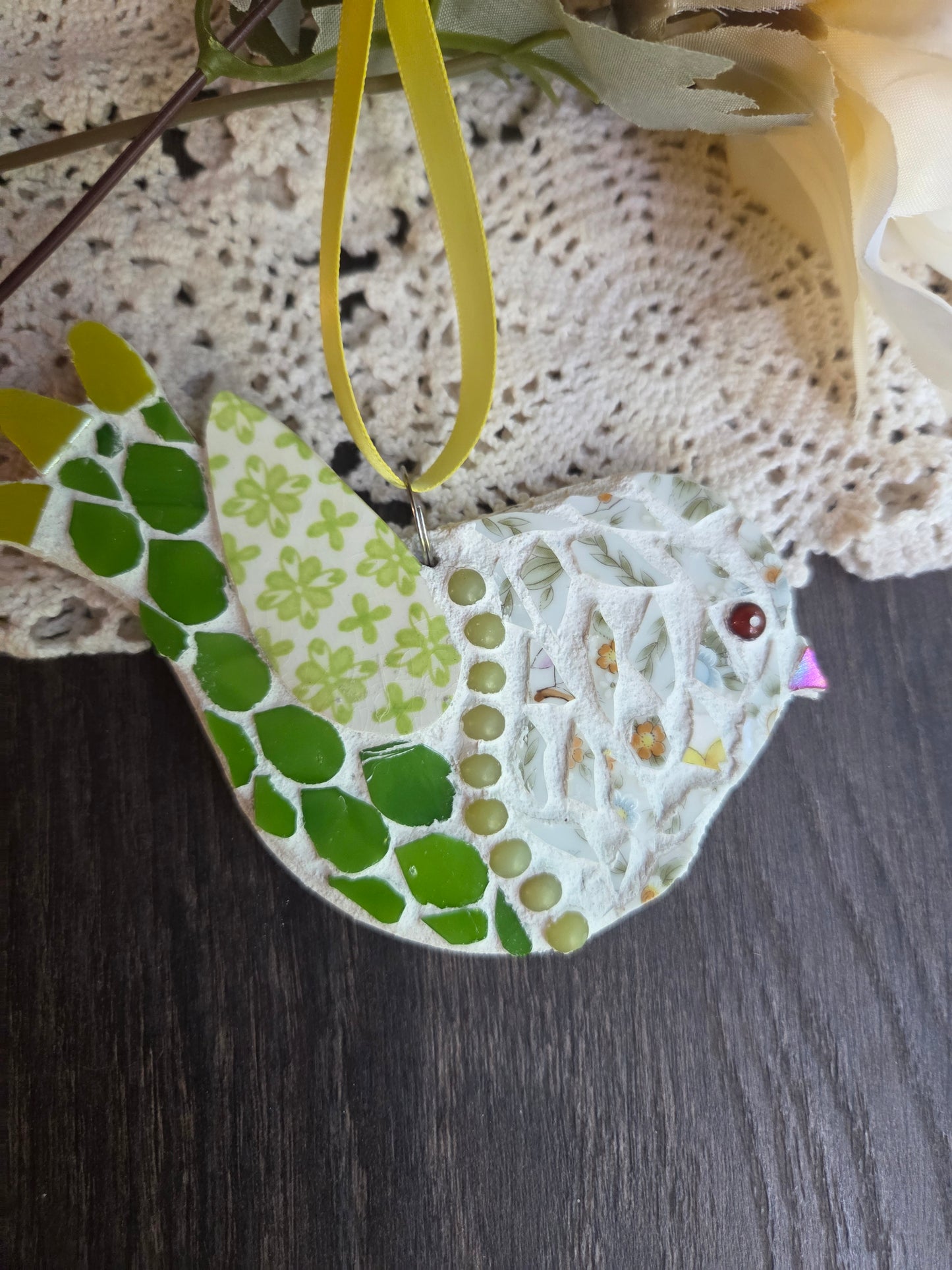Little green and yellow bird