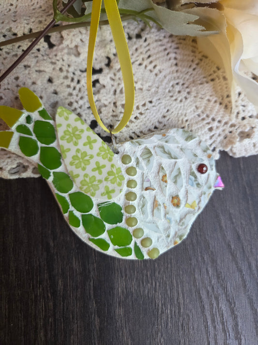 Little green and yellow bird
