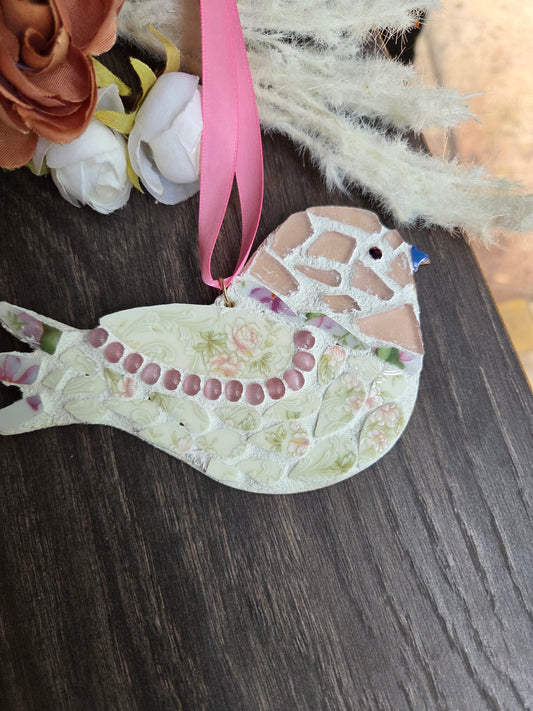 Mosaic Pink Bird